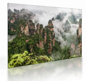Tablou pe sticlă - Parcul Național Zhangjiajie, China (70x50 cm)