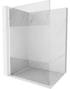 Mexen Kioto L, Paravan de duș Walk-In 70 x 200 cm, sticlă mată transparentă de 8 mm, profil alb, 800-070-103-20-35