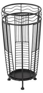 Suport de umbrelă din metal negru - 25 x 25 x 49 cm