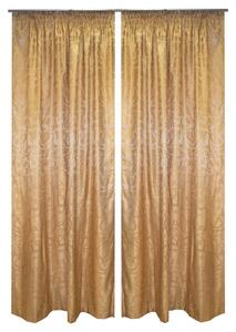 Set draperii Velaria jacard auriu, 2x150x260 cm