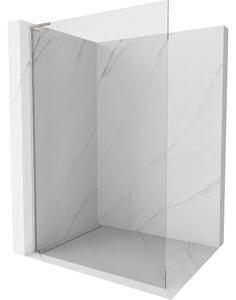 Mexen Kioto L, paravan de duș walk-in 50 x 200 cm, sticlă transparentă de 8 mm, profil din oțel periat, 800-050-103-97-00