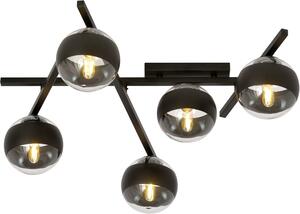 Emibig Smart Stripe lampă de tavan 5x10 W negru-transparent 1105/5