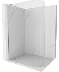 Mexen Kioto L, paravan de duș walk-in 120 x 200 cm, sticlă transparentă de 8 mm, profil din oțel periat, 800-120-103-97-06