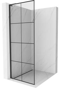 Mexen Kioto L, paravan de duș walk-in 80 x 200 cm, sticlă transparentă de 8 mm model negru, profil negru, 800-080-103-70-77