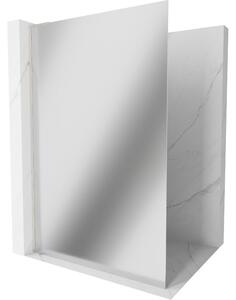 Mexen Kioto L, paravan de duș walk-in 70 x 200 cm, sticlă model oglindă de 8 mm, profil din oțel periat, 800-070-103-97-50