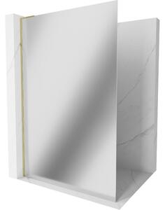 Mexen Kioto L, Masa de dus Walk-In 70 x 200 cm, sticla model oglinda 8 mm, profil auriu lucios, 800-070-103-50-50