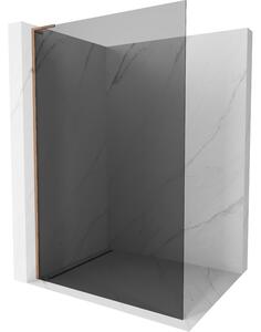 Mexen Kioto L, paravan de dus walk-in 70 x 200 cm, sticla gri 8mm, profil auriu roz, 800-070-103-60-40