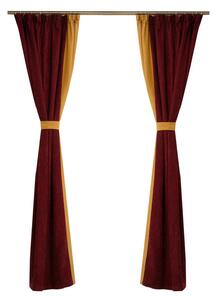 Set draperii Velaria Milas grena cu galben, 2x150x200 cm