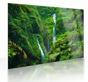 Tablou pe sticlă - Cascada Madakaripura, Java de Est, Indonezia (70x50 cm)