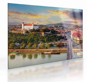 Tablou pe sticlă - Panorama bratislavei, Slovacia (70x50 cm)