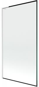Mexen Next L, paravan de baie cu 1 aripă 100 x 150 cm, model sticlă transparentă de 6 mm negru, profil alb, 895-100-000-03-70-20