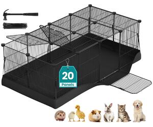 Tarc pentru animale mici Damion, Negru, 123x63x41.5 cm