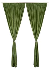 Set draperii Velaria jacard verde, 2 135x260 cm