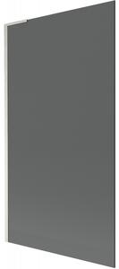 Mexen Next L, paravan de baie cu 1 aripă 100 x 150 cm, sticlă gri 6 mm, sticlă transparentă 6 mm, profil din oțel periat, 895-100-000-03-40-97
