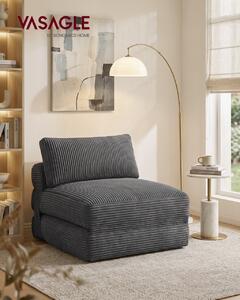 Canapea extensibila Camila, Gri ardezie, 89x195x40 cm
