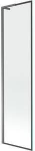 Mexen Next L, paravan de baie cu 1 aripă 50 x 150 cm, model sticlă transparentă-negru de 6 mm, profil grafit, 895-050-000-03-70-95