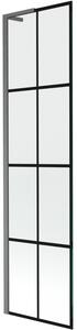 Mexen Next L, paravan de baie cu 1 aripă 50 x 150 cm, model sticlă transparentă-negru de 6 mm, profil grafit, 895-050-000-03-77-66