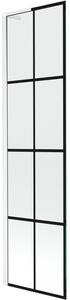 Mexen Next L, paravan de baie cu 1 aripă 50 x 150 cm, model sticlă transparentă-negru de 6 mm, profil alb, 895-050-000-03-77-20