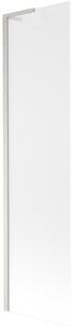Mexen Next L, paravan de baie cu 1 aripă 50 x 150 cm, sticlă mată 6 mm, sticlă transparentă 6 mm, profil din oțel periat, 895-050-000-03-30-97