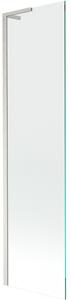 Mexen Next L, paravan de baie cu 1 aripă 50 x 150 cm, transparent, sticlă transparentă de 6 mm, profil din oțel periat, 895-050-000-03-00-97