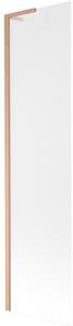 Mexen Next L, paravan de baie cu 1 aripă 50 x 150 cm, sticlă mată 6 mm, profil cupru, 895-050-000-03-30-65