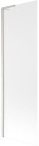 Mexen Next L, paravan de baie cu 1 aripă 60 x 150 cm, sticlă mată 6 mm, sticlă transparentă 6 mm, profil din oțel periat, 895-060-000-03-30-97