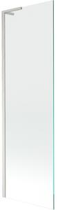 Mexen Next L, paravan de baie cu 1 aripă 60 x 150 cm, transparent, sticlă transparentă de 6 mm, profil din oțel periat, 895-060-000-03-00-97
