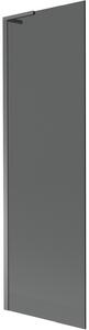 Mexen Next L, paravan de baie cu 1 aripă 60 x 150 cm, sticlă gri 6 mm, profil grafit, 895-060-000-03-40-95