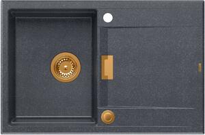 Quadron Owen chiuveta graniteq 76x50 cm negru HQO7650U8_PVDC1