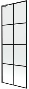 Mexen Next L, paravan de baie cu 1 aripă 70 x 150 cm, model sticlă transparentă-negru de 6 mm, profil grafit, 895-070-000-03-77-66