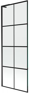 Mexen Next L, paravan de baie cu 1 aripă 70 x 150 cm, model sticlă transparentă de 6 mm negru, profil negru, 895-070-000-03-77-70