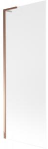 Mexen Next L, paravan de baie cu 1 aripă 70 x 150 cm, sticlă mată 6 mm, profil auriu roz, 895-070-000-03-30-60