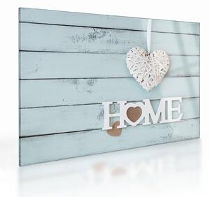 Tablou pe sticlă - I love home (70x50 cm)