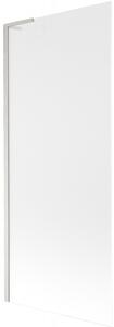 Mexen Next L, paravan de baie cu 1 aripă 80 x 150 cm, sticlă mată 6 mm, sticlă transparentă 6 mm, profil din oțel periat, 895-080-000-03-30-97