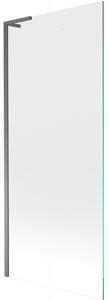 Mexen Next L, paravan de baie cu 1 aripă 80 x 150 cm, sticlă transparentă de 6 mm, profil grafit, 895-080-000-03-00-95