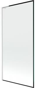 Mexen Next L, paravan de baie cu 1 aripă 90 x 150 cm, model sticlă transparentă de 6 mm, negru, profil alb, 895-090-000-03-70-20