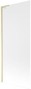 Mexen Next L, paravan de baie cu 1 aripă 80 x 150 cm, sticlă mată 6 mm, profil auriu mat, 895-080-000-03-30-55