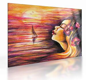 Tablou pe sticlă - Amintiri de vară (70x50 cm)