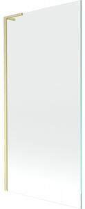 Mexen Next L, paravan de baie cu 1 aripă 90 x 150 cm, sticlă transparentă de 6 mm, profil auriu mat, 895-090-000-03-00-55