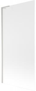 Mexen Next L, paravan de baie cu 1 aripă 90 x 150 cm, sticlă mată 6 mm, sticlă transparentă 6 mm, profil din oțel periat, 895-090-000-03-30-97