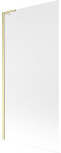 Mexen Next L, paravan de baie cu 1 aripă 90 x 150 cm, sticlă mată 6 mm, profil auriu mat, 895-090-000-03-30-55