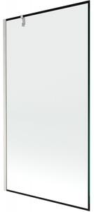Mexen Next, paravan de baie cu 1 aripă 100 x 150 cm, sticlă transparentă de 6 mm - model negru, oțel, 895-100-000-00-70-97