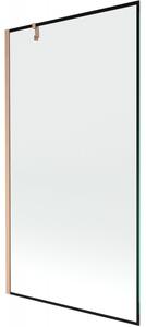 Mexen Next, paravan de baie cu 1 aripă 100 x 150 cm, sticlă transparentă de 6 mm - model negru, cupru mat, 895-100-000-00-70-65