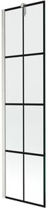 Mexen Next, paravan de baie cu 1 aripă 50 x 150 cm, sticlă transparentă de 6 mm - model negru, oțel, 895-050-000-00-77-97