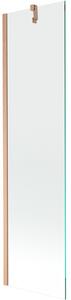 Mexen Next, paravan de baie cu 1 aripă 50 x 150 cm, sticlă transparentă de 6 mm, cupru mat, 895-050-000-00-00-65