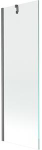 Mexen Next, paravan de baie cu 1 aripă 60 x 150 cm, sticlă transparentă de 6 mm, grafit periat, 895-060-000-00-00-66