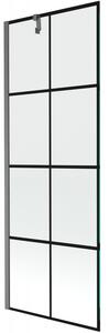 Mexen Next, paravan de baie cu 1 aripă 70 x 150 cm, sticlă transparentă de 6 mm - model negru, grafit periat, 895-070-000-00-77-66