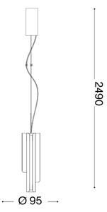 Ideal Lux - Lustră LED dimabilă pe cablu DORICA 3xLED/9W/230V CRI 90, diametru 9,5 cm, alamă