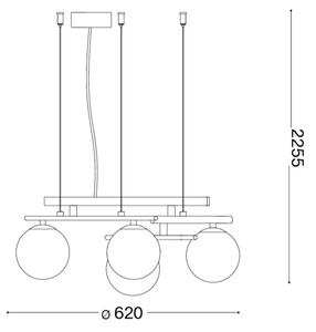 Ideal Lux - Lustră LED pe cablu ATLAS 4xG9/3W/230V neagră