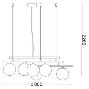Ideal Lux - Lustră LED pe cablu ATLAS 6xG9/3W/230V, negru